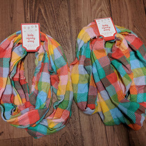 2 pcs Colorful Kid Infinity Scarf